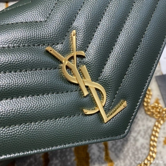 Tony Luxuries CHAIN CASSANDRE MATELASSÉ WALLET YSL 0820